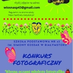 Plakat informacyjny o szkolnym konkursie fotgograficznym