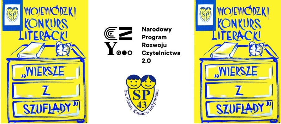Plakat Wiersze z szuflady i loga NPRCz i SP 43.jpg