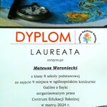 dyplom Mateusza Laureata w konkursie z fizyki.JPG