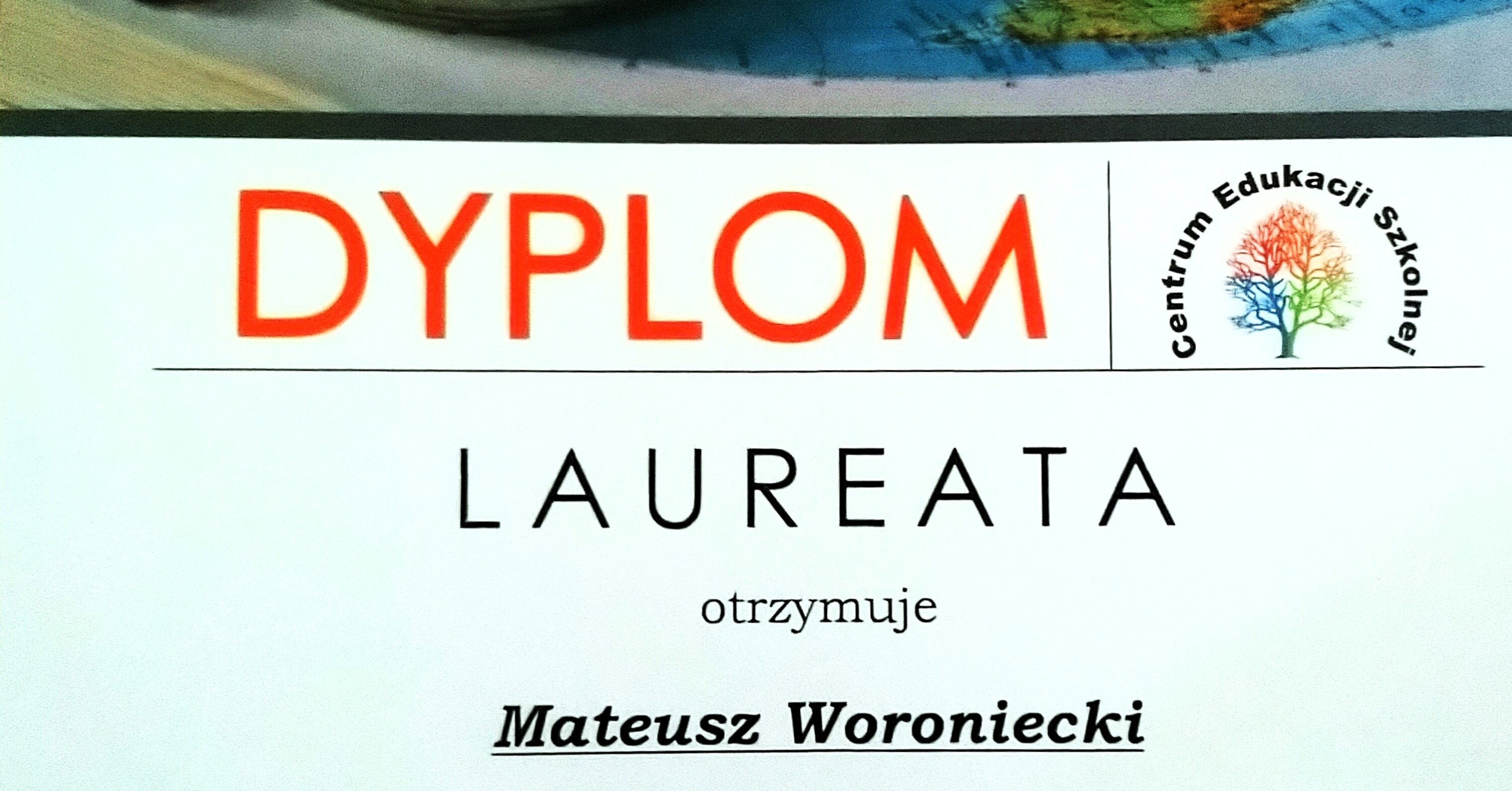 dyplom Mateusza Laureata .JPG