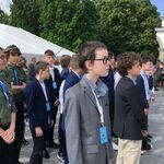 Laureaci Konkursu i Olimpiady na płycie Grobu Nieznanego Żołnierza (15).JPG