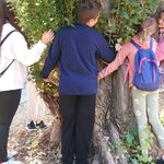 dzieci przytulają się do drzewa 1.JPG